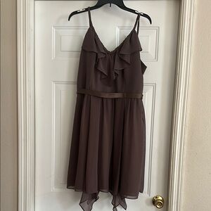 Alfred Angelo Brown Ruffle Dress